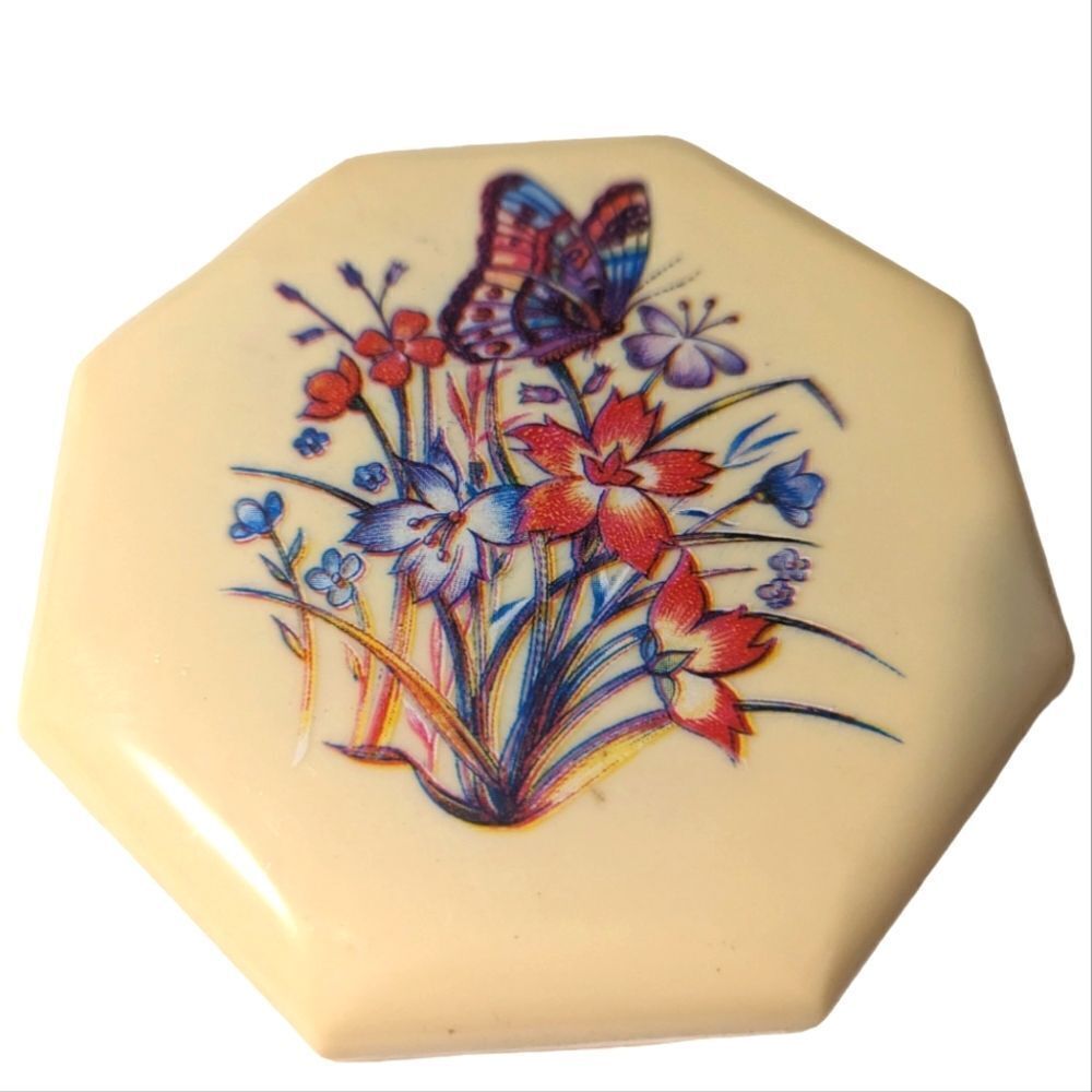Vintage butterfly and floral jewelry box‎